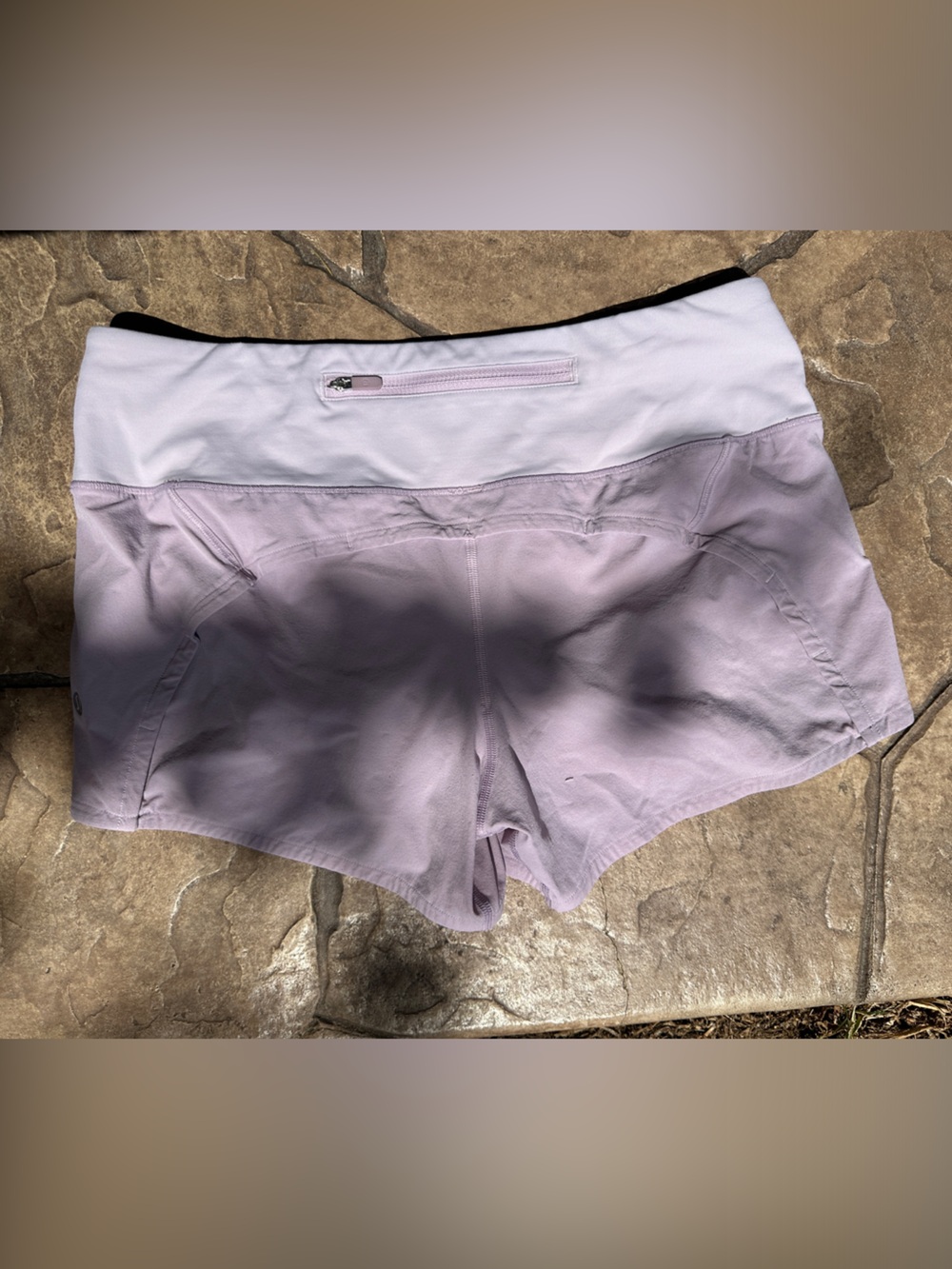 lululemon athletica Light Lavender Women's Athletic Shorts with Zip Pocket